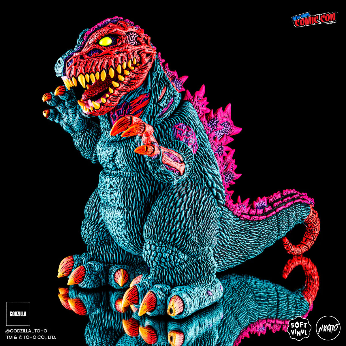 Godzilla - Designer Vinyl Figure by James Groman - Psychedelic Variant
