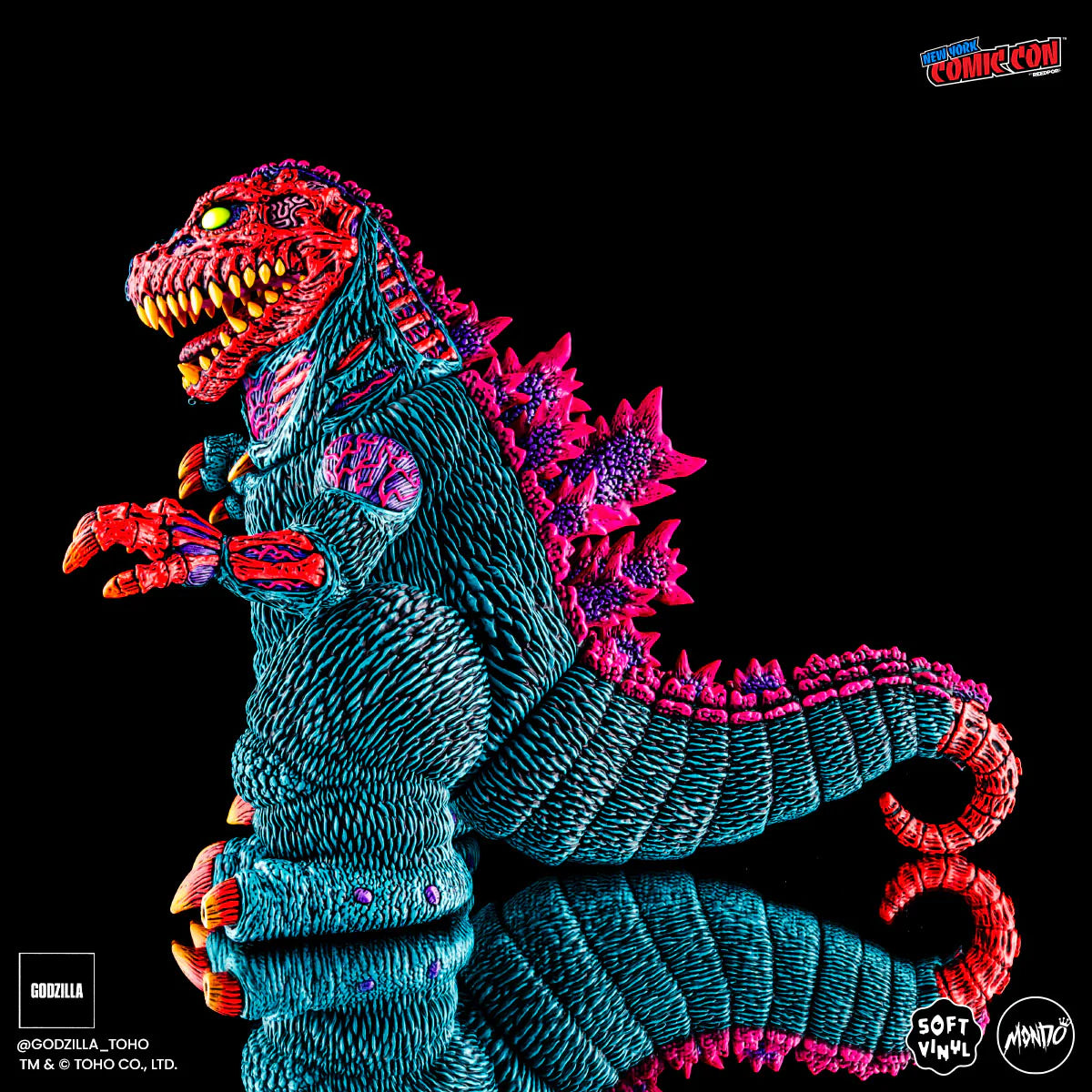 Godzilla - Designer Vinyl Figure by James Groman - Psychedelic Variant