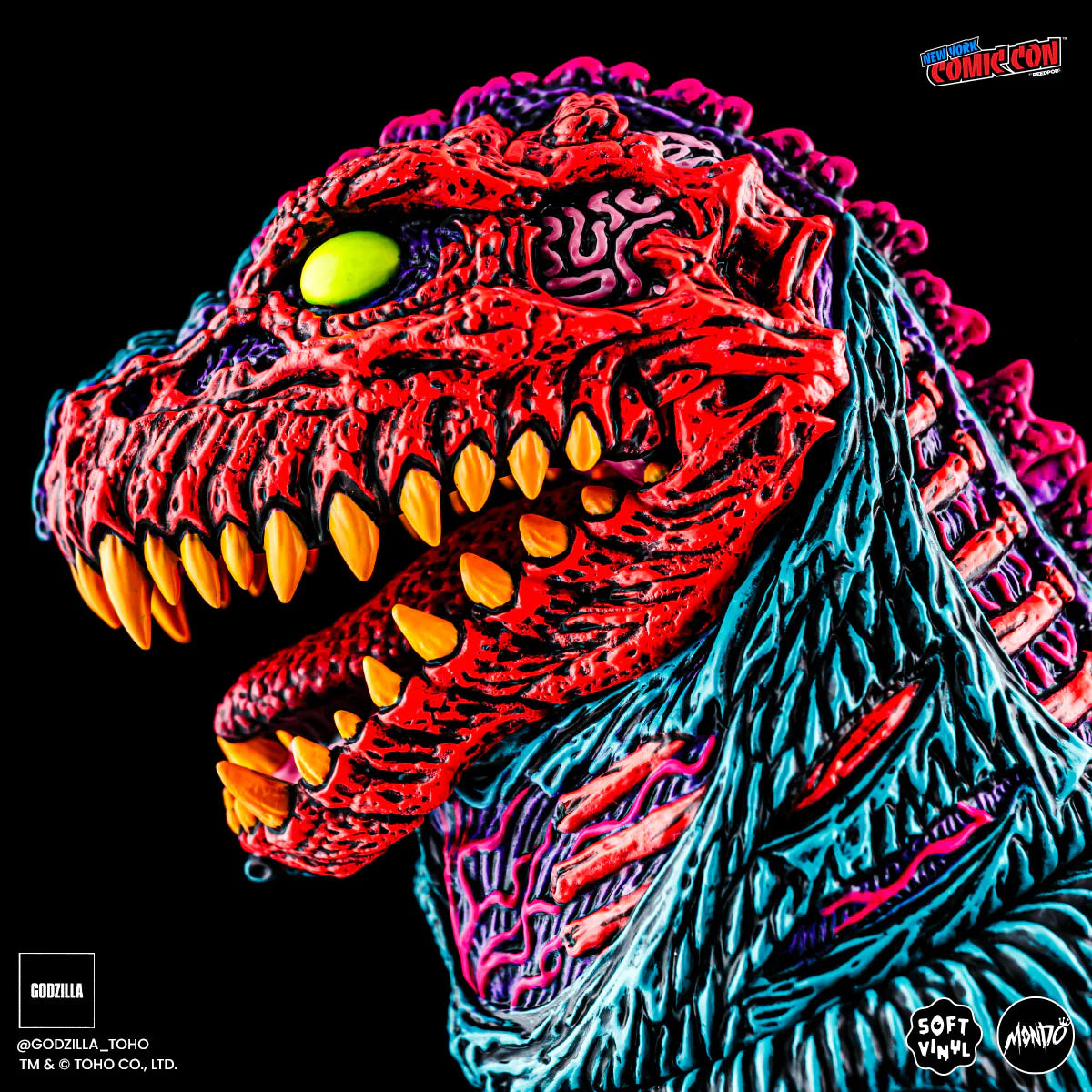 Godzilla - Designer Vinyl Figure by James Groman - Psychedelic Variant